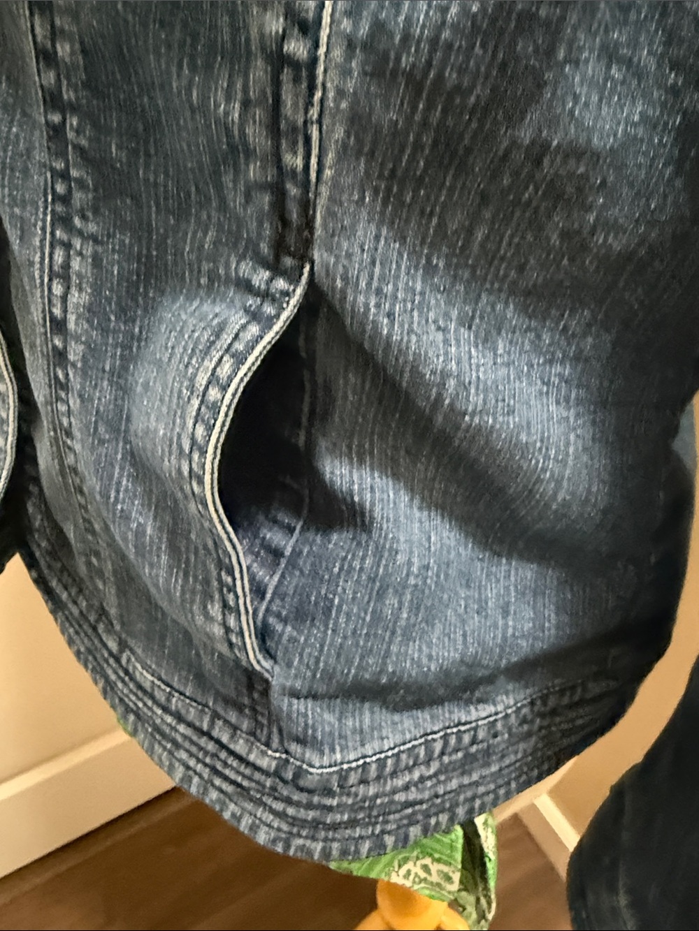 Coldwater Creek Medium Blue Denim Jacket with Button Front. Cotton. - Picture 4 of 9